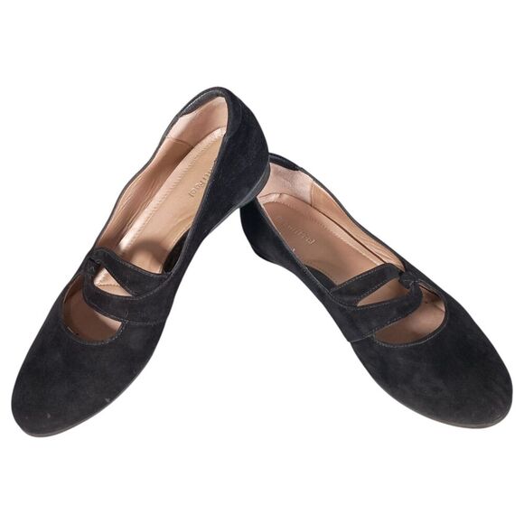 Beautifeel Flats 6 Womens Black Aline Suede Mary Jane Slip On Round Toe Casual - Picture 5 of 10